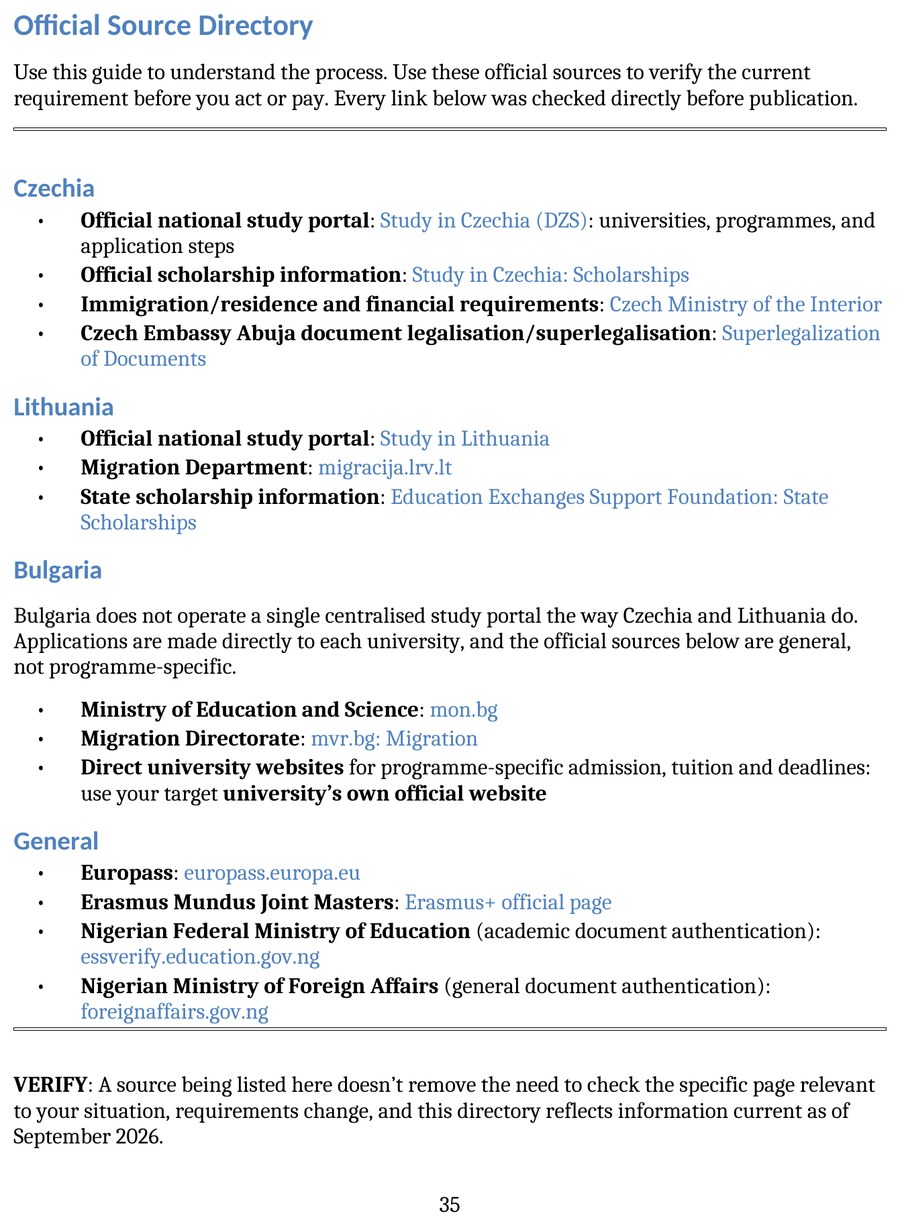 Official Source Directory page from the Toolkit